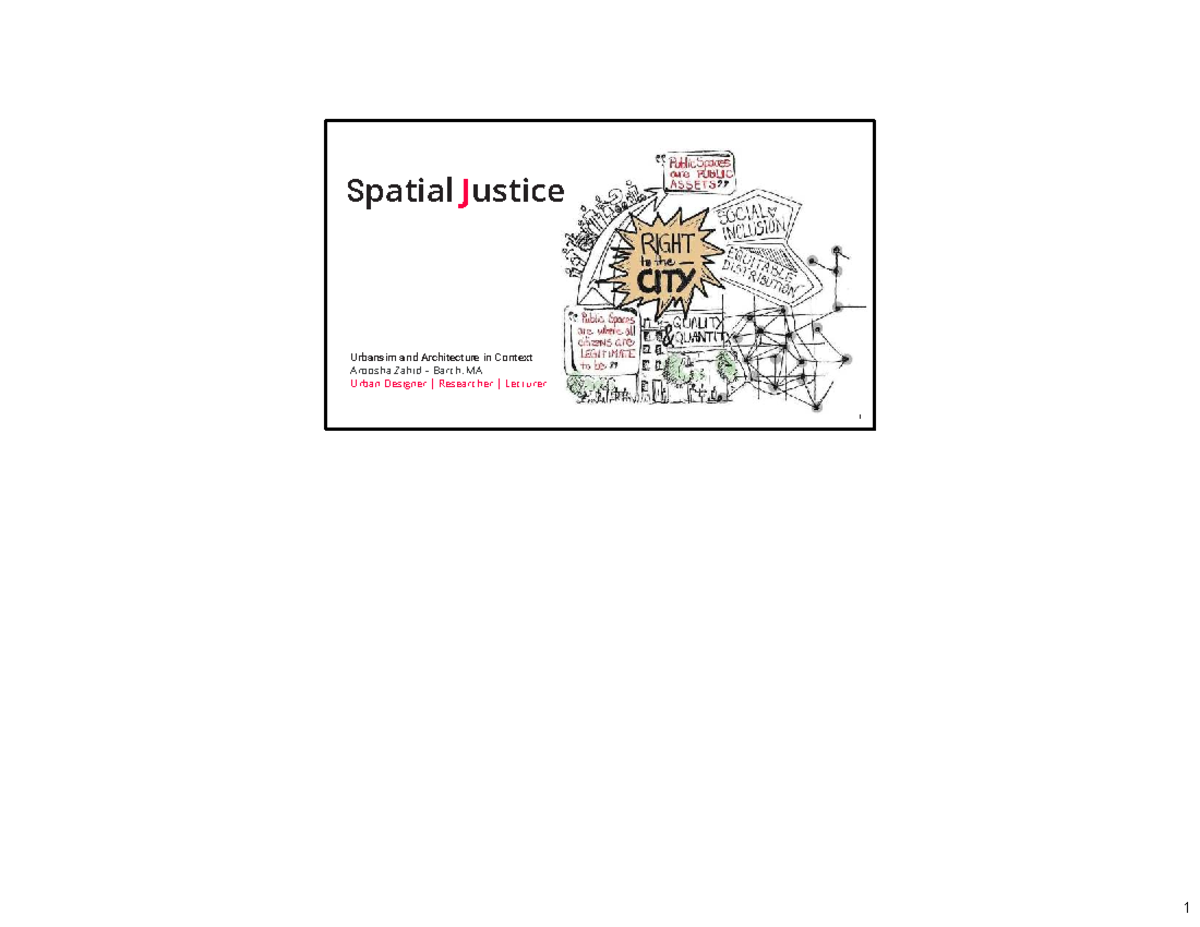 Lecture on Spatial Justice in Urban Design - Studeersnel