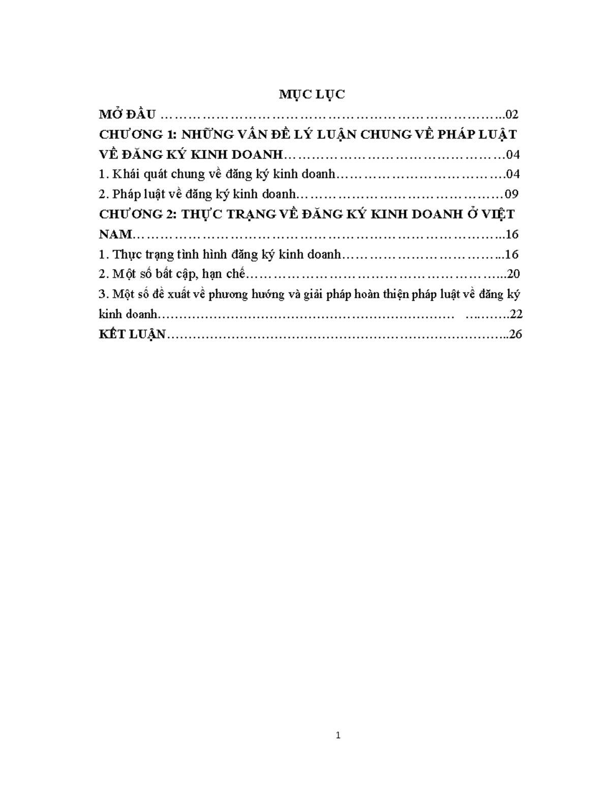 Thực trạng về pháp luật đăng ký kinh doanh ở Việt Nam hiện nay - Document Preview