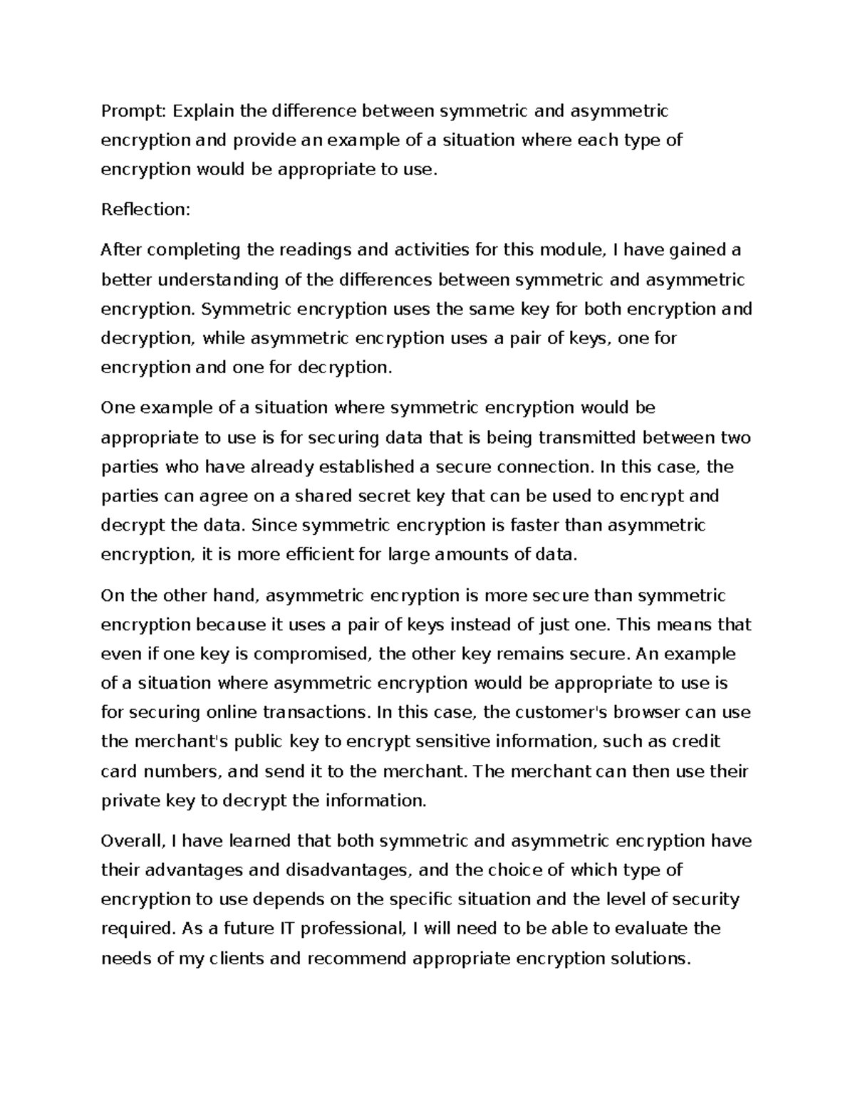Document 102 - cyber250 - Prompt: Explain the difference between ...