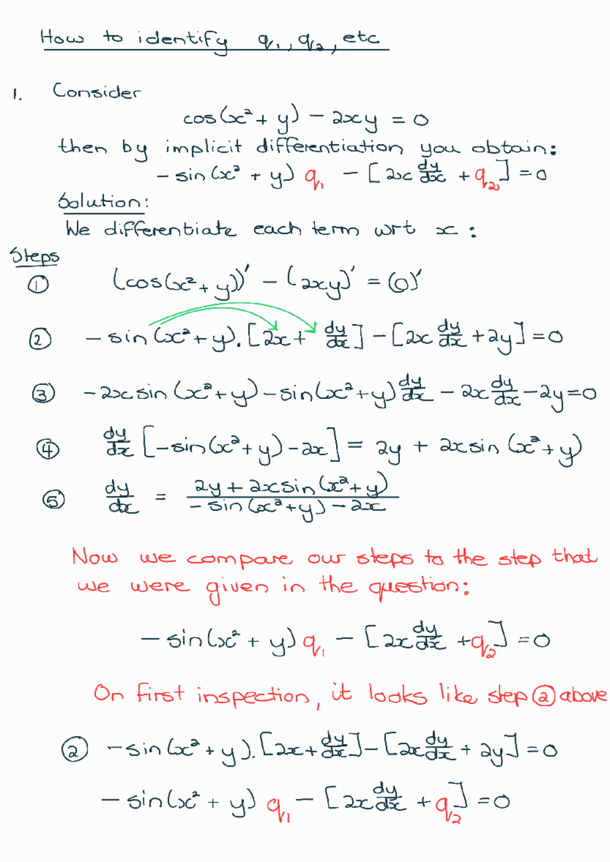 2025 Math Lecture Notes: Identifying q's and Implicit Differentiation ...