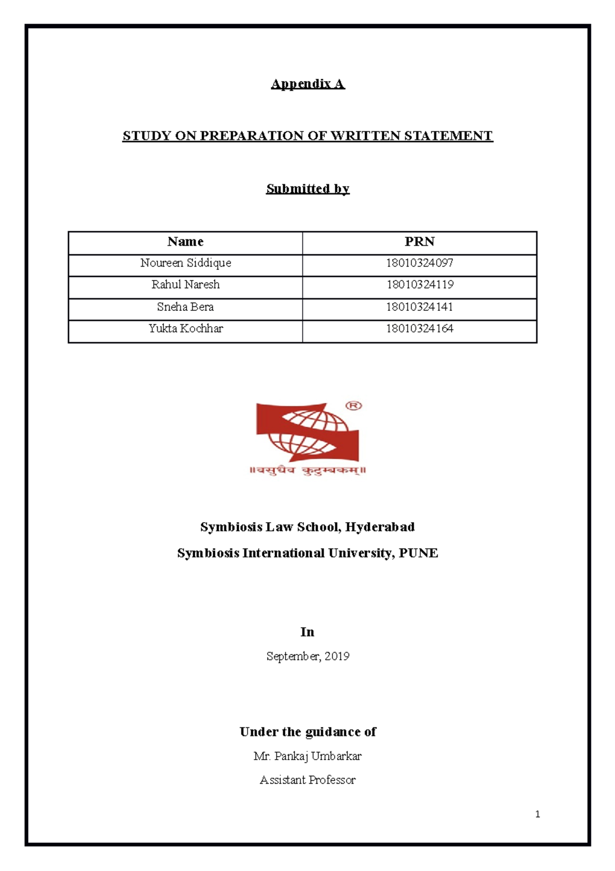 CPC Final Paper: Study on Written Statement in Civil Procedure Code ...
