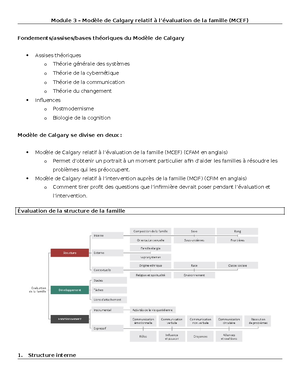 Module 4- Notes de cours - Module 4 – Modèle de Calgary relatif à l ...