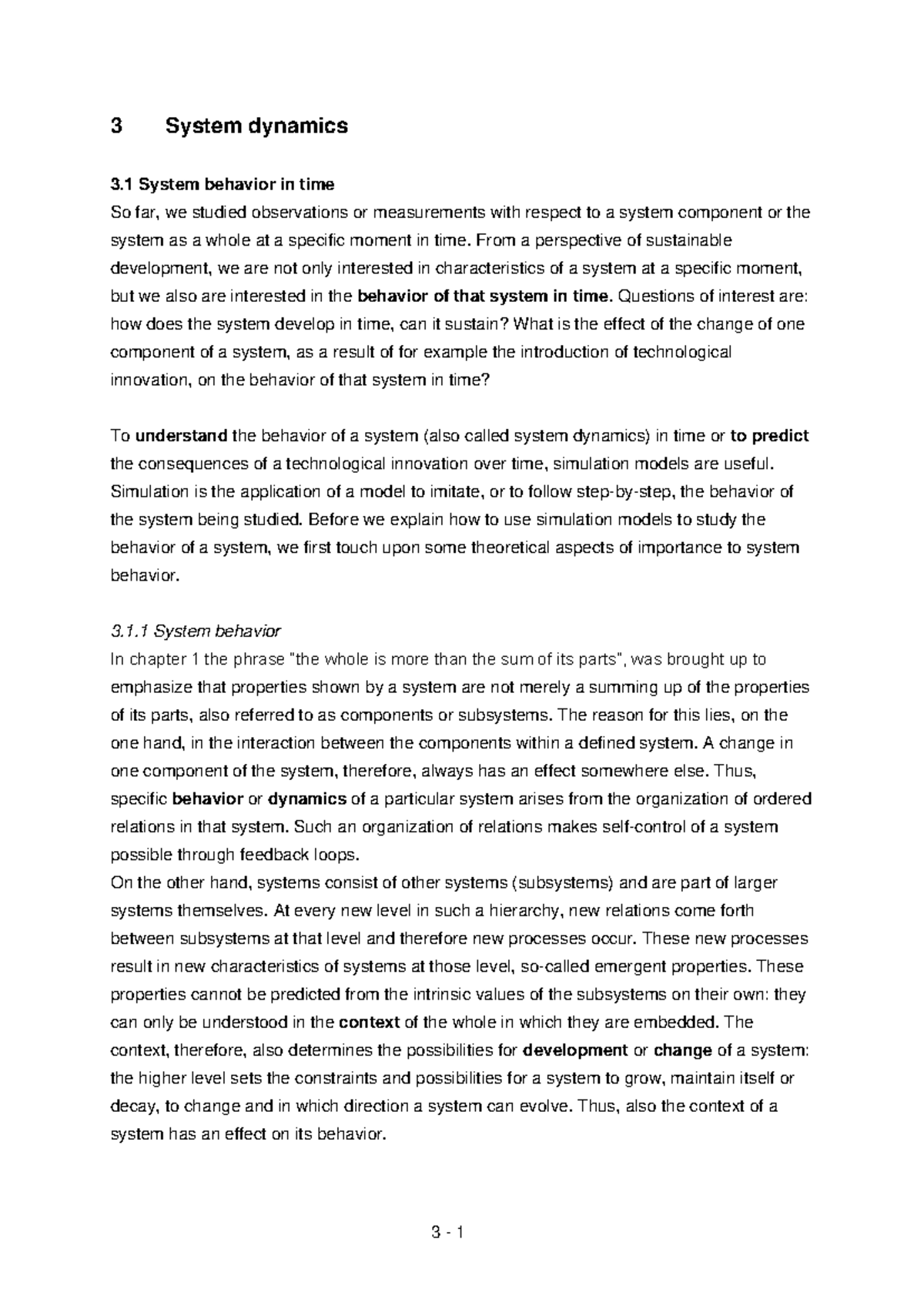 System Dynamics: Insights from Reader Chapter 3 (2023) - Studeersnel