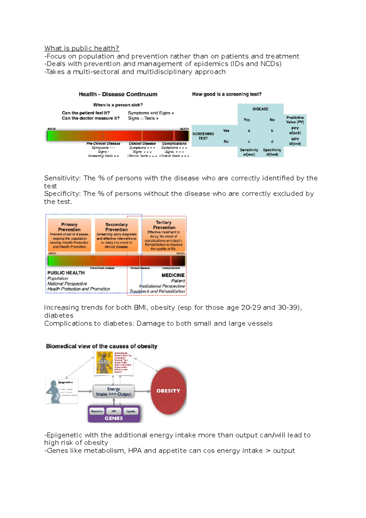 Public health week 1 - Lecture - What is public health? -Focus on ...