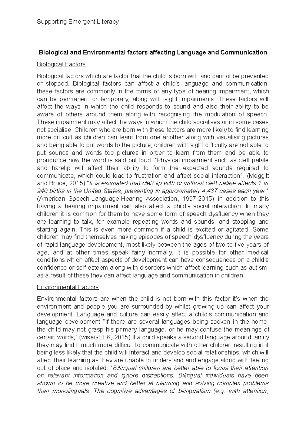 Factors Influencing Language & Communication Development in Children ...