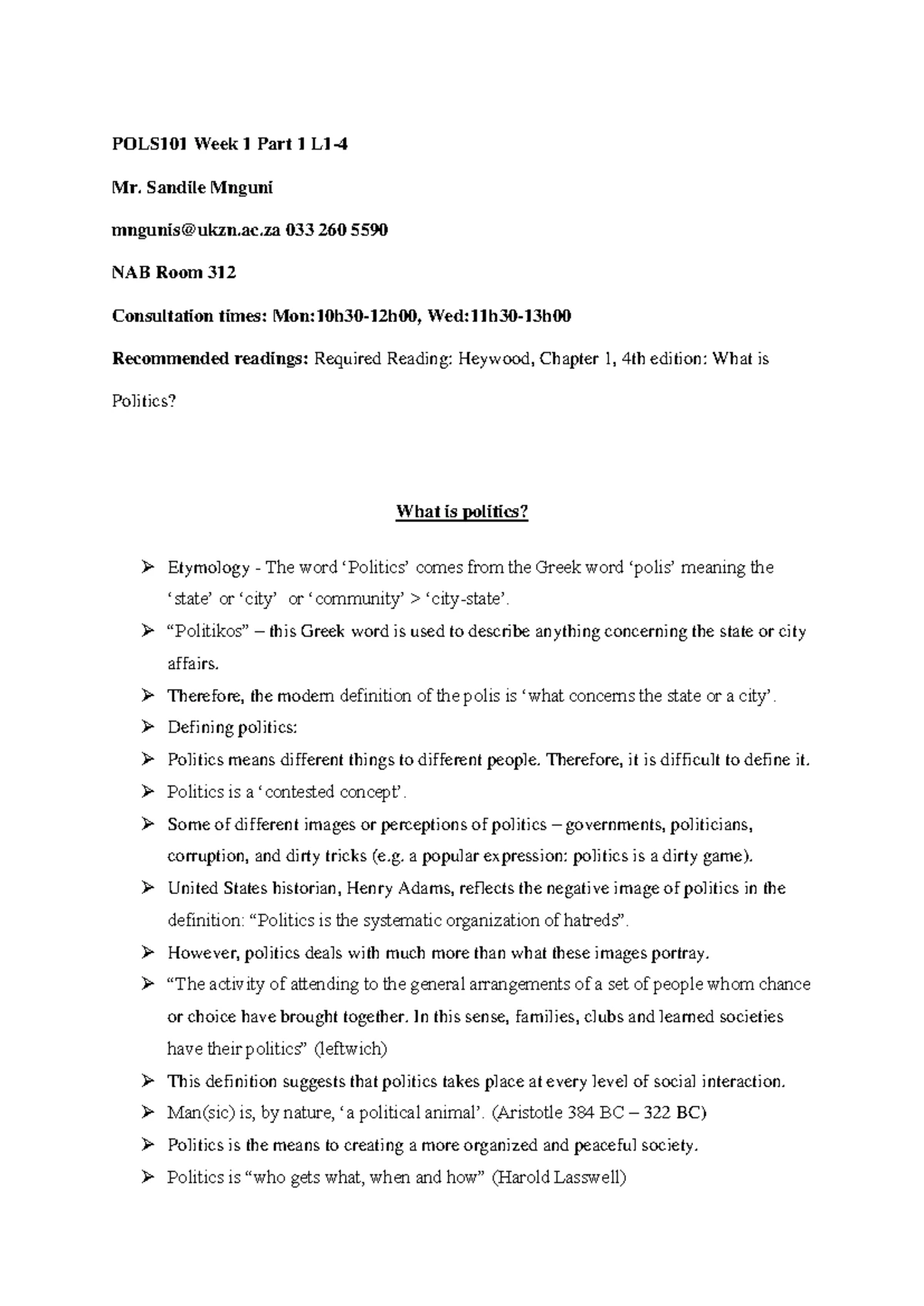 Pols 101 Final Exam 2023 - Key Concepts and Questions - Studocu