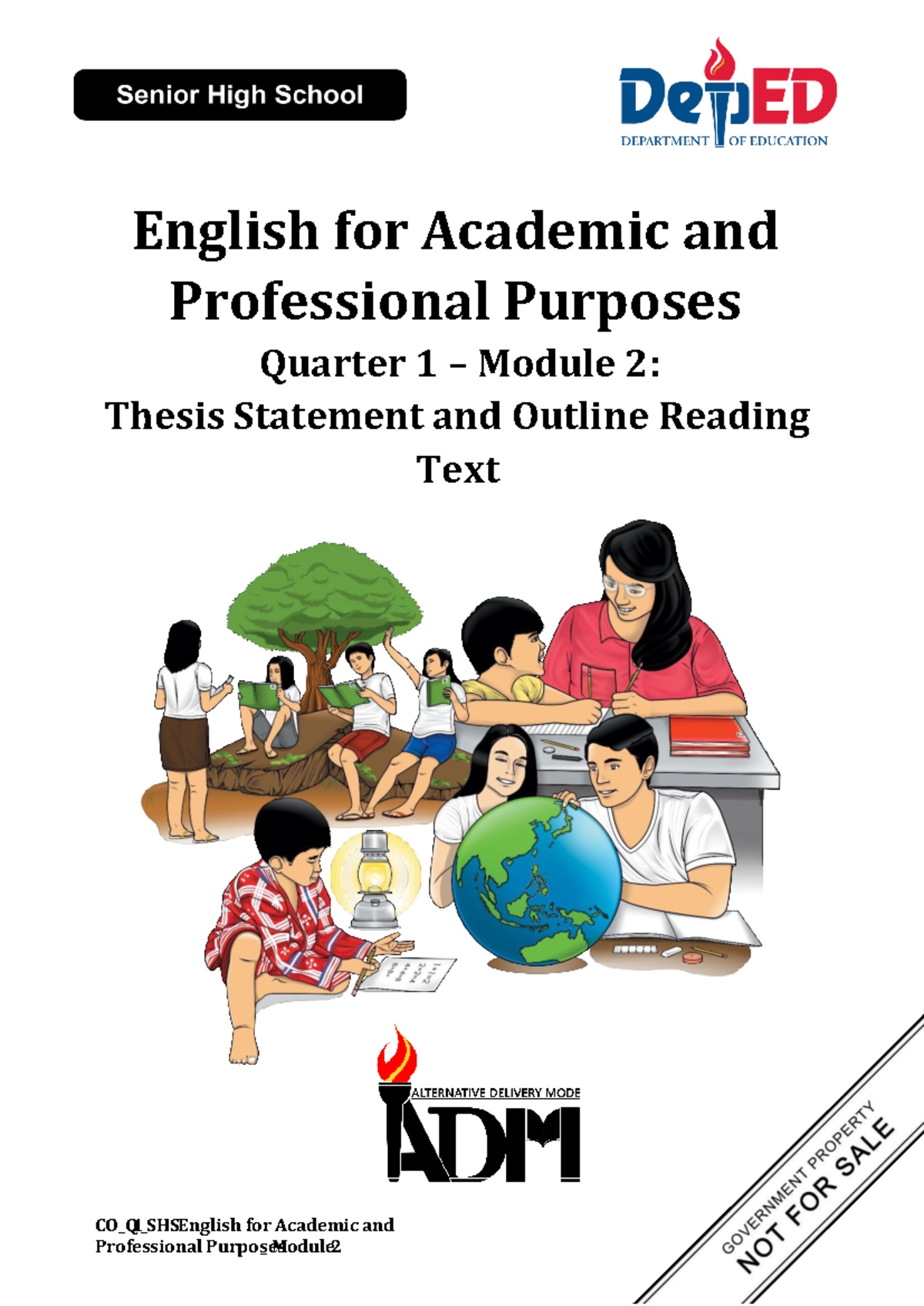 EAPP 11 Q1 Mod 2: Thesis Statement & Outline Reading Guide - Studocu