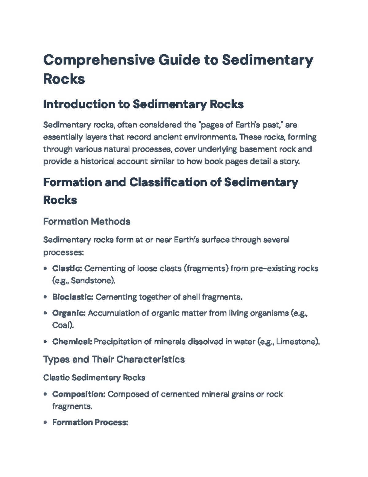Comprehensive Guide to Sedimentary Rocks: Formation, Types, and ...