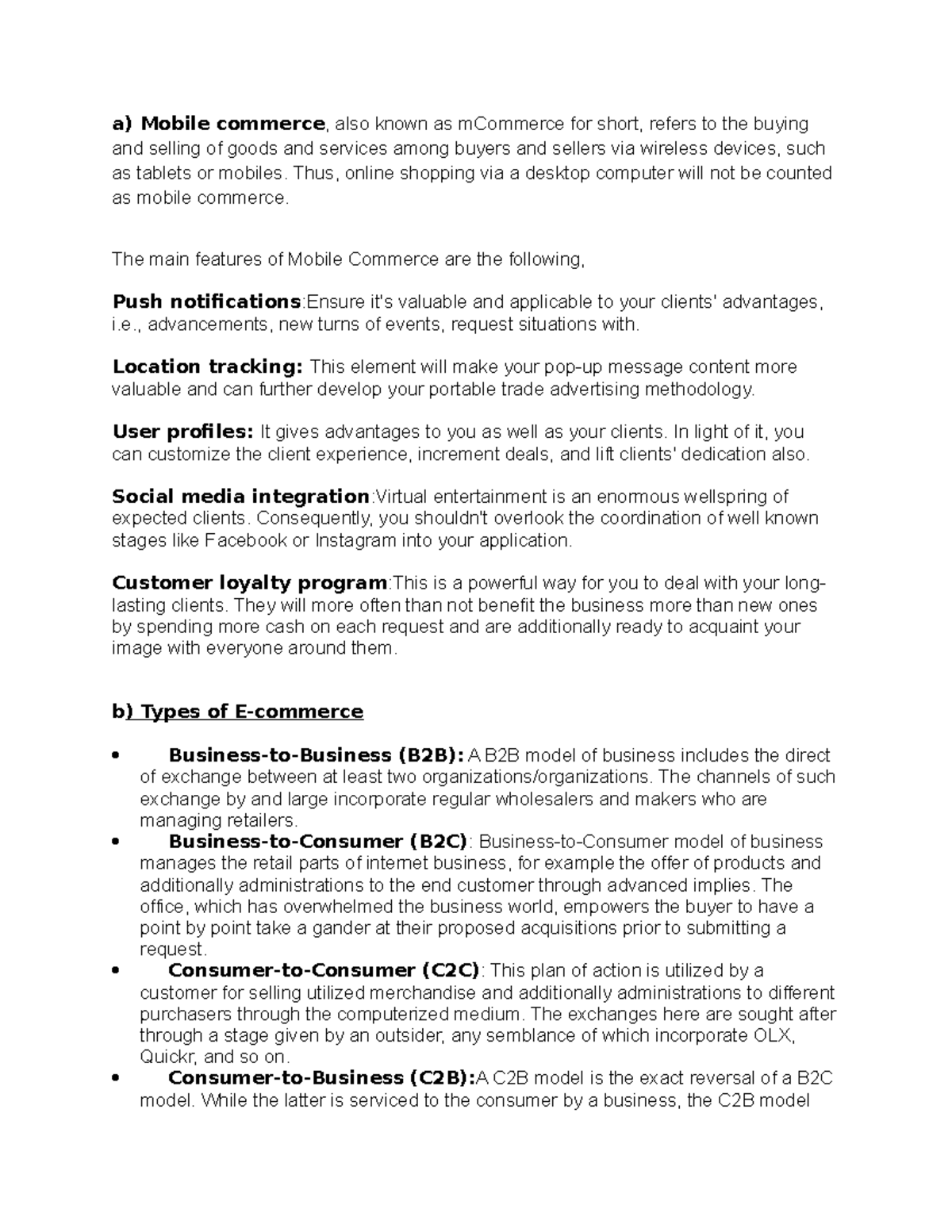 MCOM 101: Lecture Notes on Mobile Commerce and E-commerce Dynamics ...