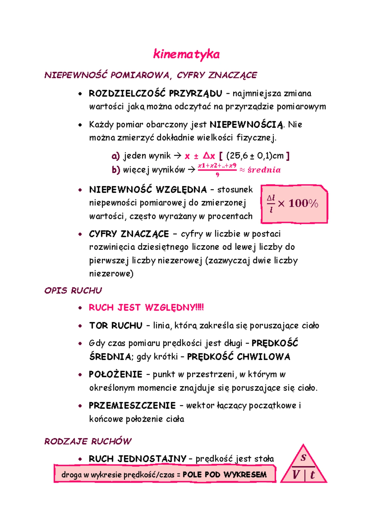 Sprawdzian Fizyka 1 Liceum Ruch Po Okręgu Test www.studocu.com