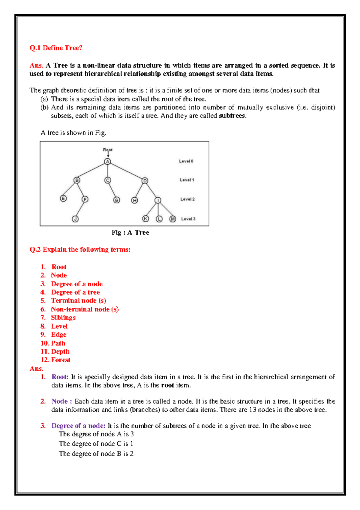 DS-unit-3 - DATA STRUCTURE TREE CONCEPTS & NOTES - Studocu