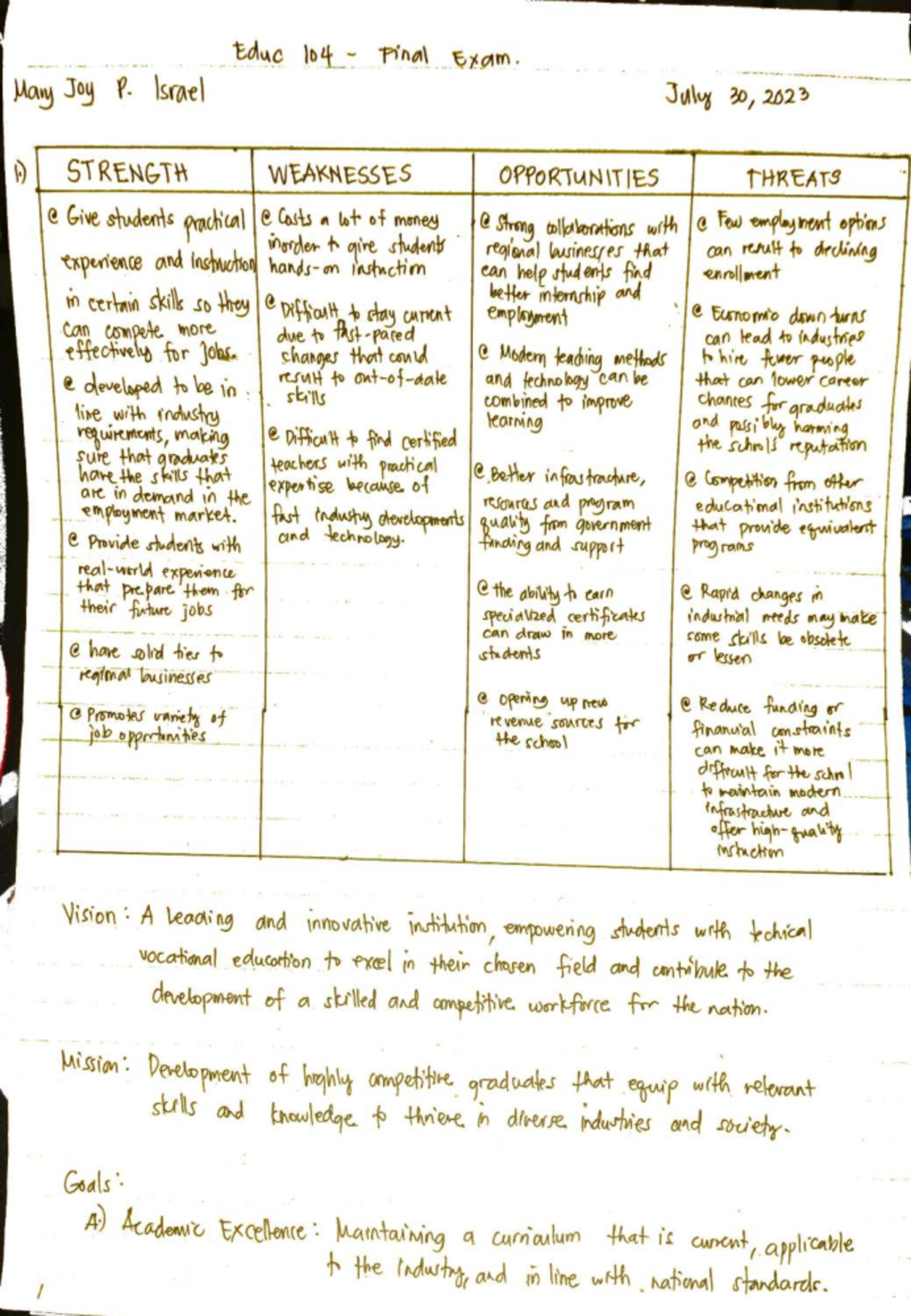 Educ 104 Final Exam - Action Research Insights and Strategies - Studocu