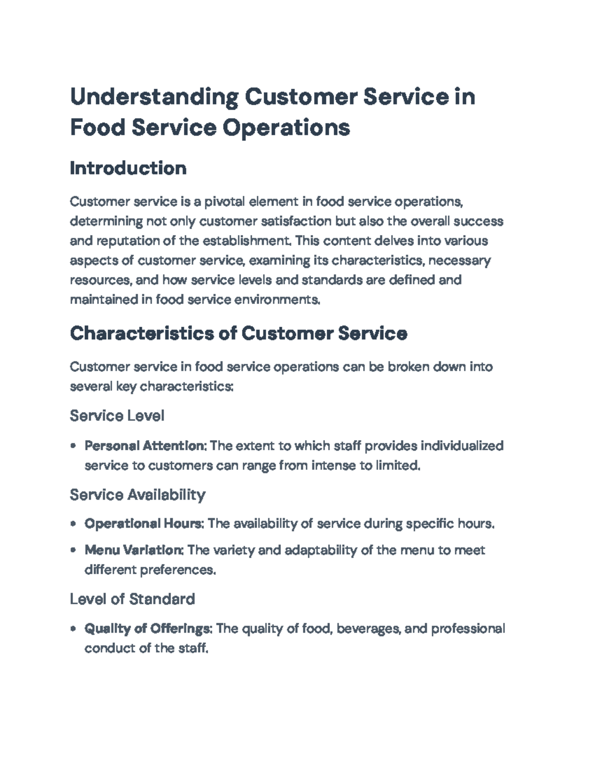 Understanding Customer Service in Food Service Ops: A Complete Guide ...
