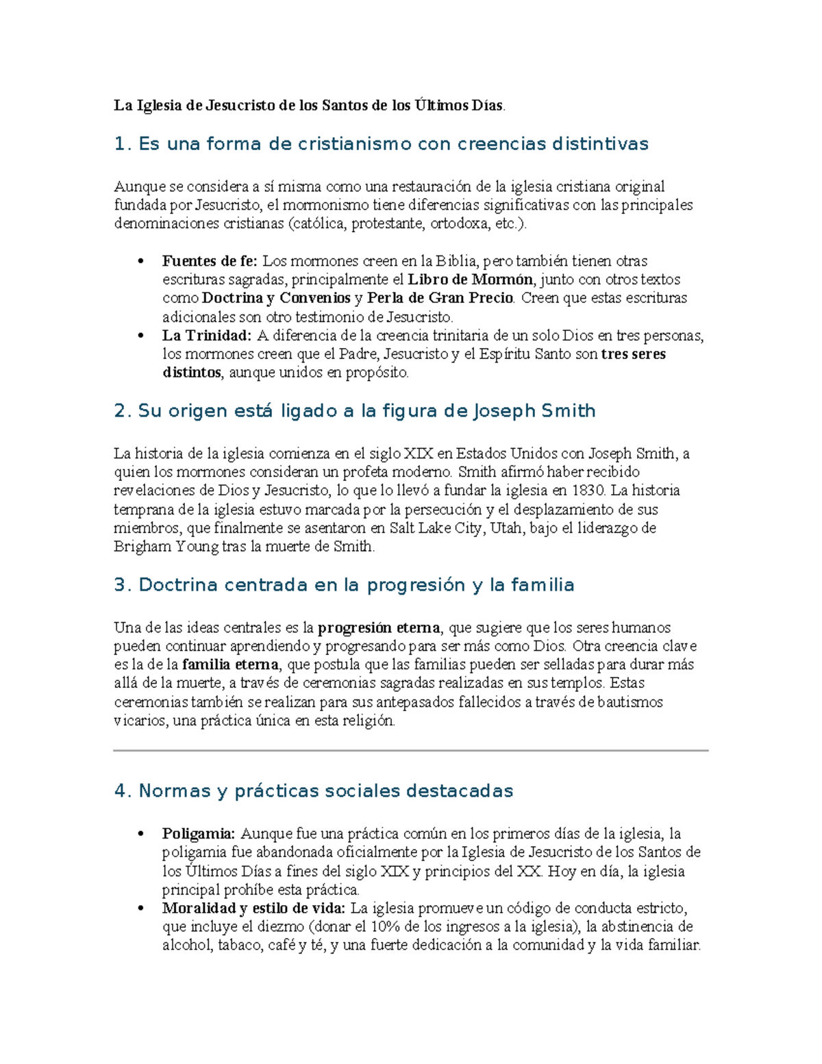 Religión Mormón: Creencias y Prácticas de la Iglesia de Jesucristo ...