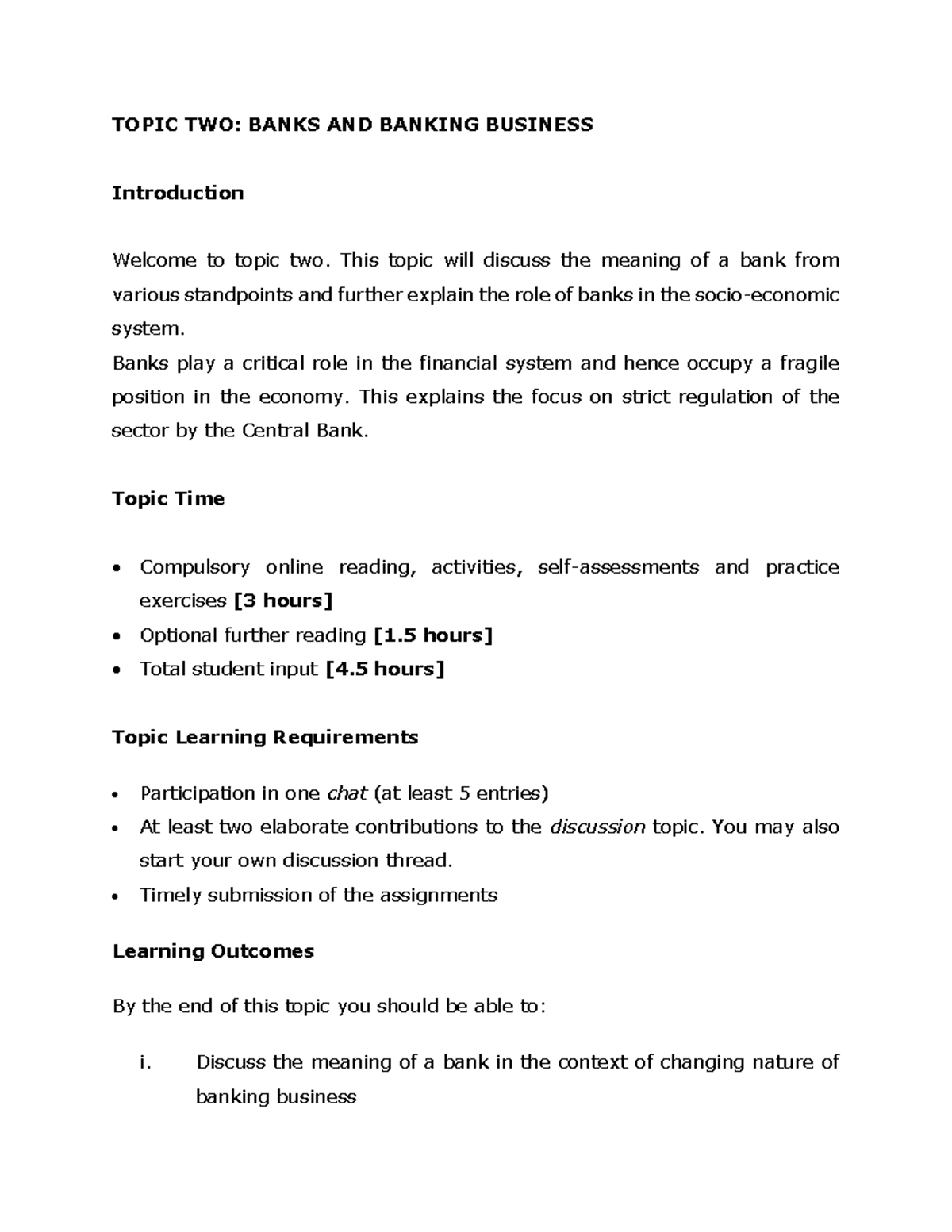 Banking Law - Topic 2: Understanding Banks and Their Role in the ...