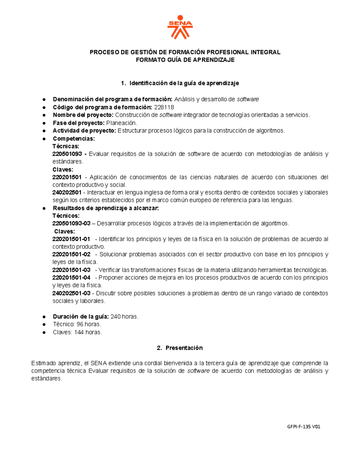 Guía de Aprendizaje 3 - Análisis y Desarrollo de Software 228118 - Document Preview