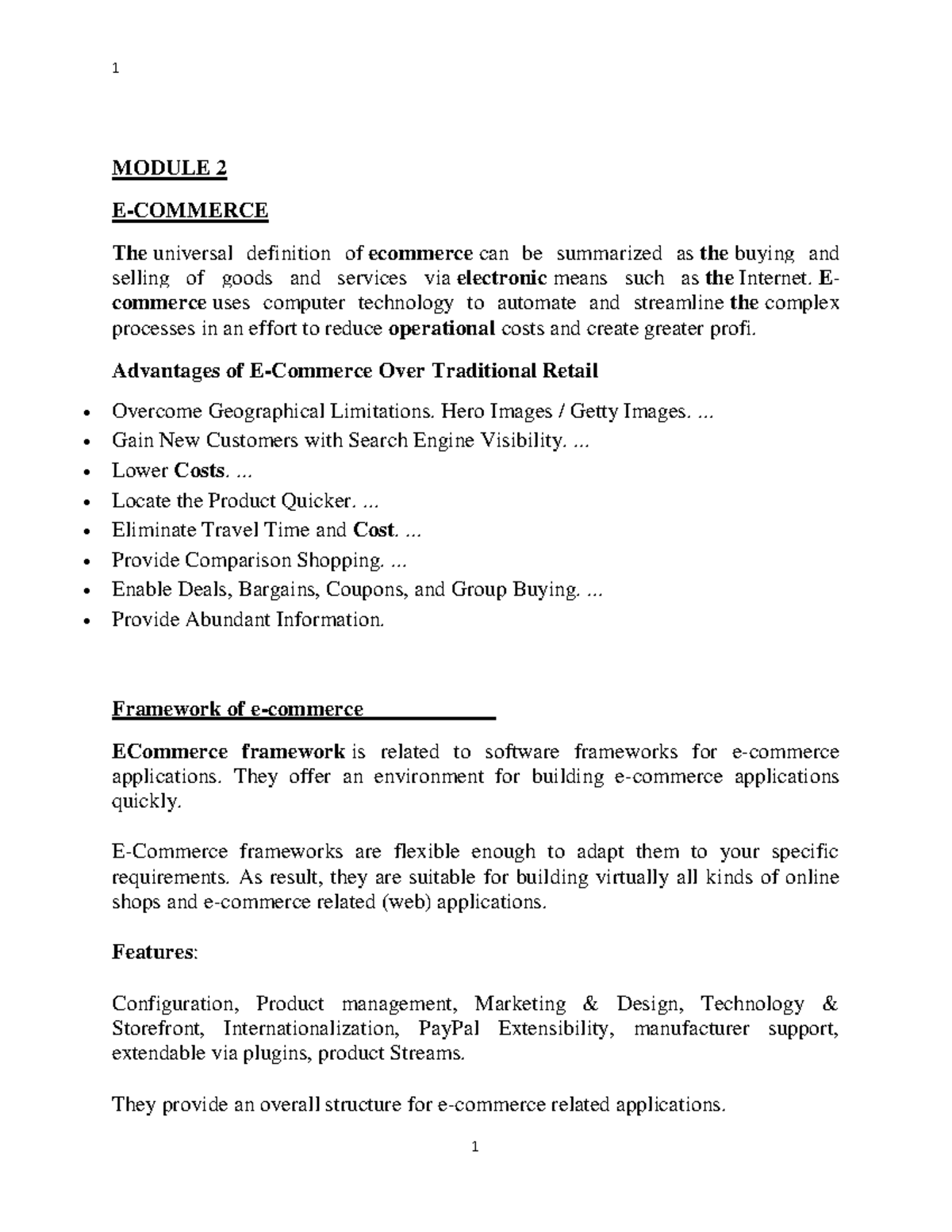 Module 2: E-Commerce Fundamentals and Computer Systems Overview - Studocu