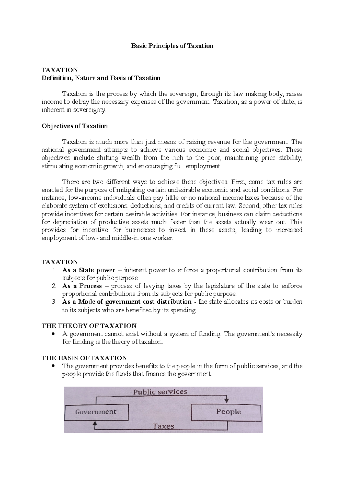 Basic Principles of Taxation - Basic Principles of Taxation TAXATION ...