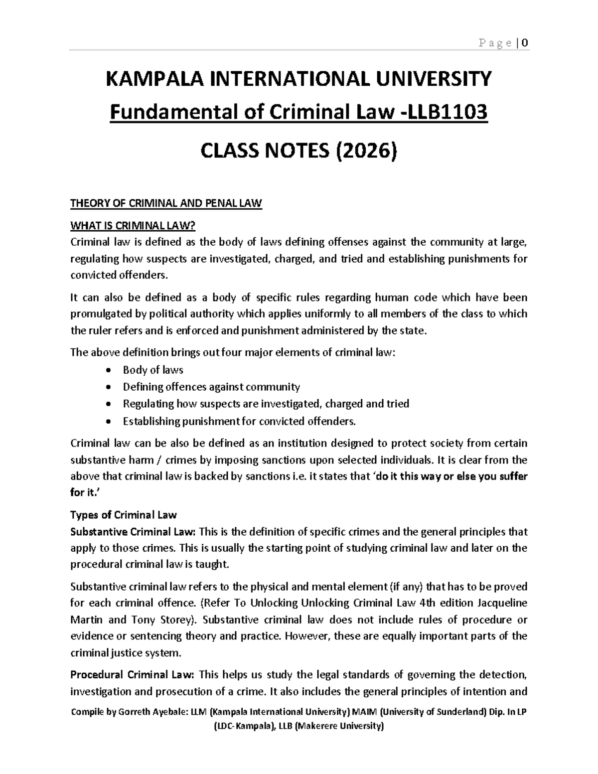 Fundamentals of Criminal Law Notes (2026) - Key Concepts and Principles ...
