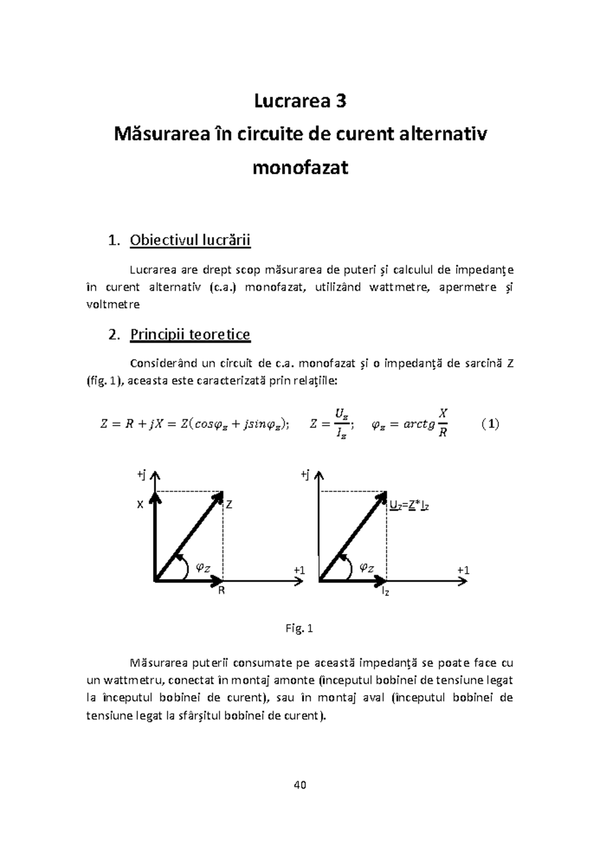 Lucrarea 3 - Masurari in circuite de CA monofazat - Lucrarea 3 ...