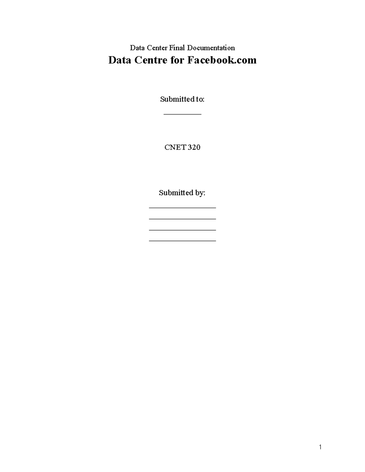 DC Design Project Sample 1 - Data Center Final Documentation Data ...