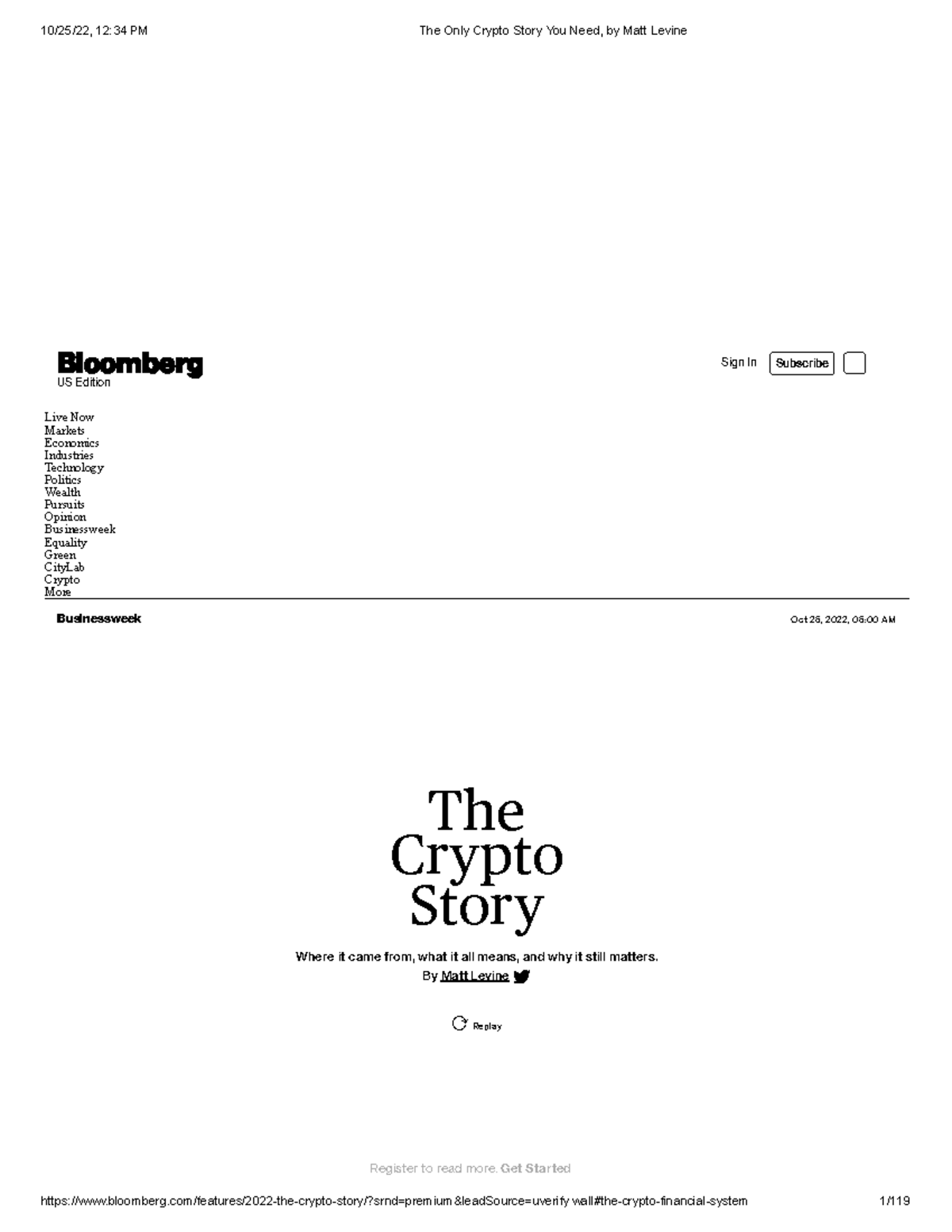 The Only Crypto Story You Need to Understand: Insights by Matt Levine -  Studocu