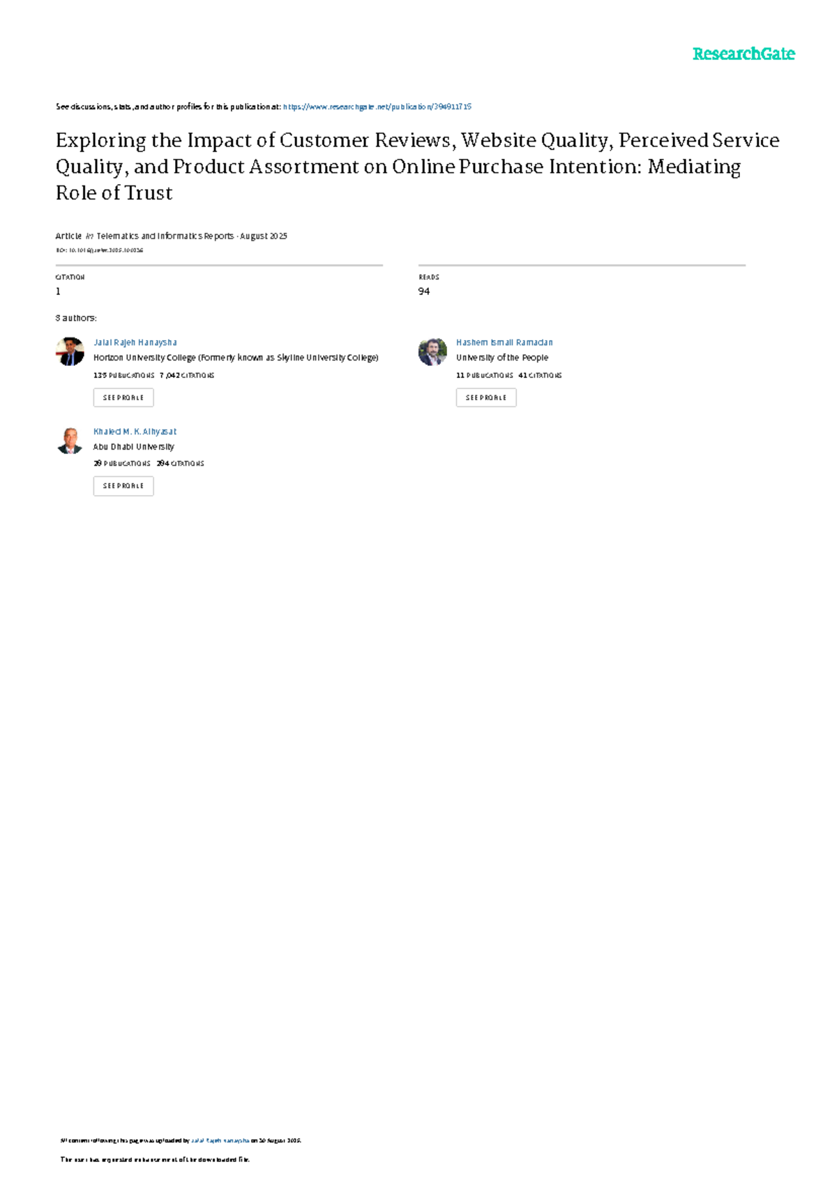 Exploring the Impact of Customer Reviews and Website Quality on Online ...