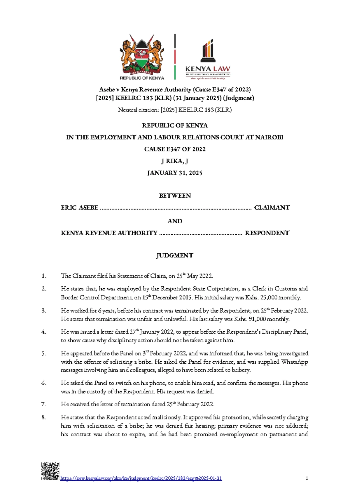 Supreme Court of Kenya: Petition E002/2024 on Life Imprisonment - Studocu