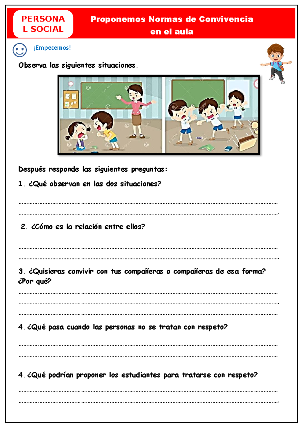 Normas de Convivencia en el Aula: Propuestas y Evaluación - Studocu