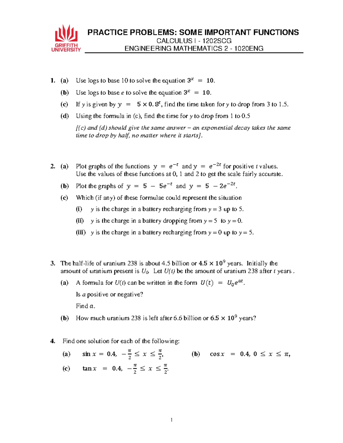 PRACTICE PROBLEMS: LIMITS & CONTINUITY CALCULUS I 1202SCG - Studocu
