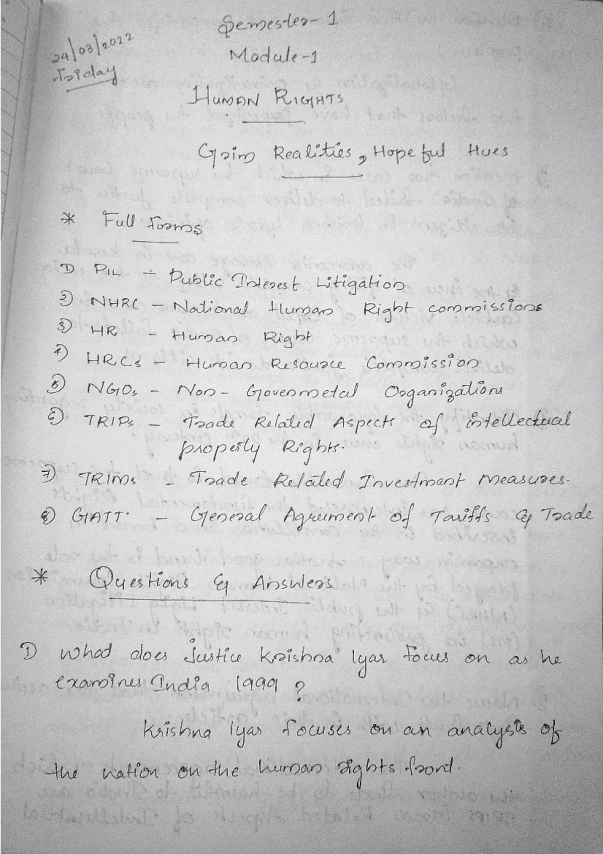 Human Rights Lecture Notes - Comprehensive Overview - Studocu