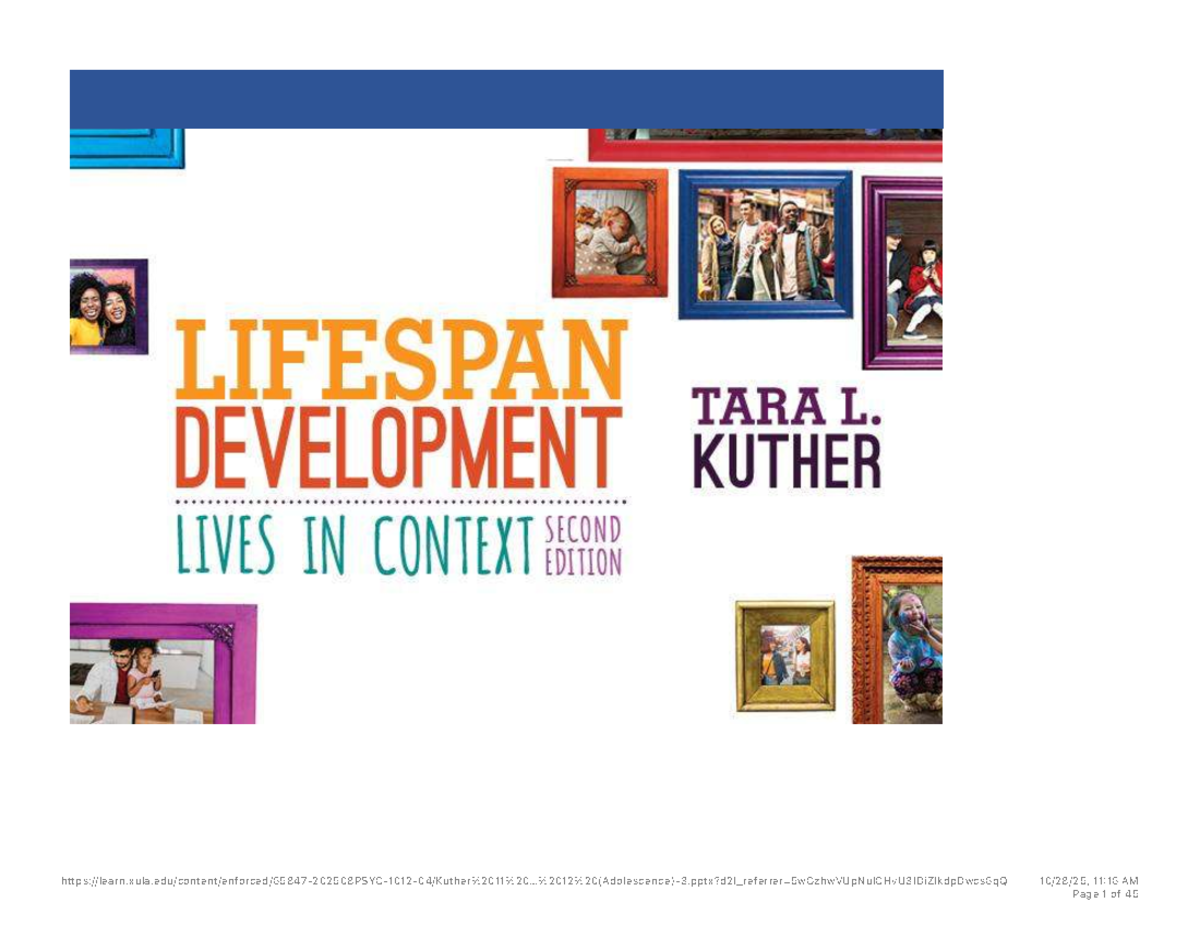 Chapter 11 & 12: Physical and Cognitive Development in Adolescence ...
