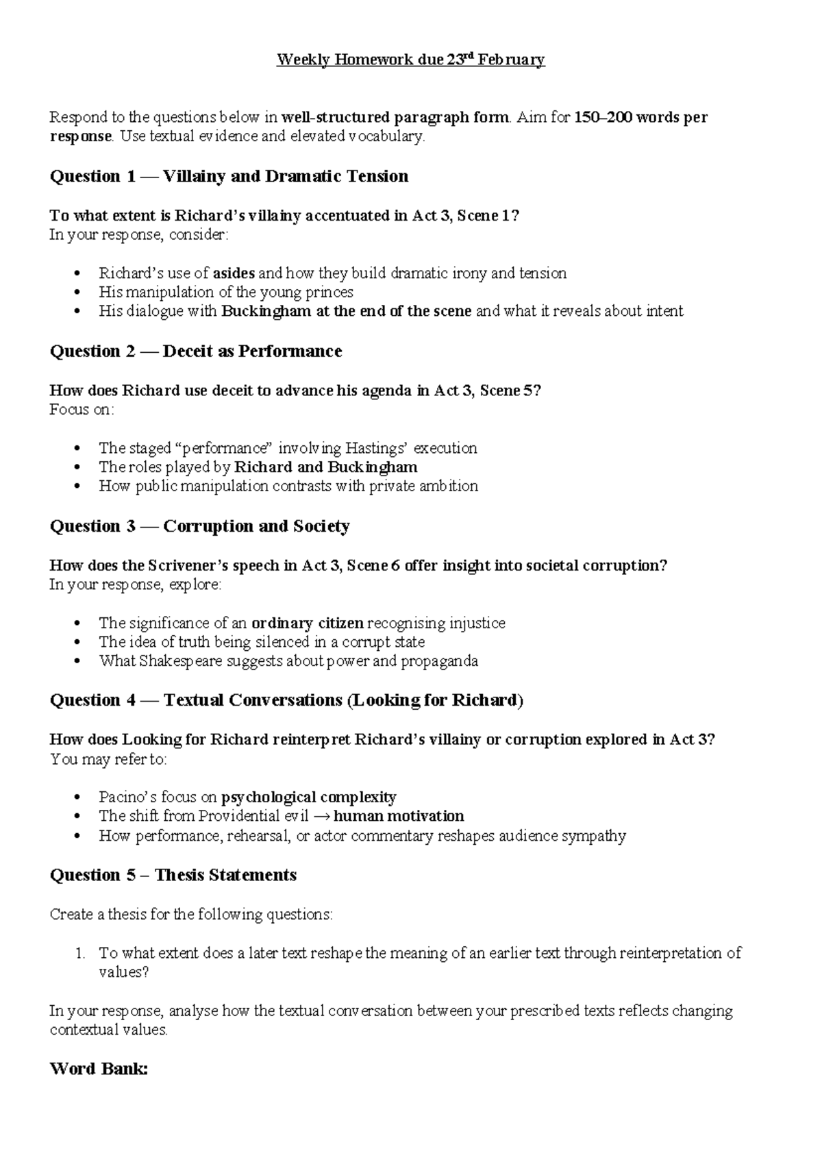 Weekly Homework 2 - Module A Questions for Analysis and Discussion ...