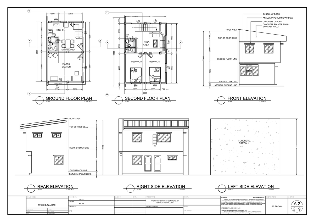 Architectural-Structural Plans for Proposed Residential Building 12012 ...
