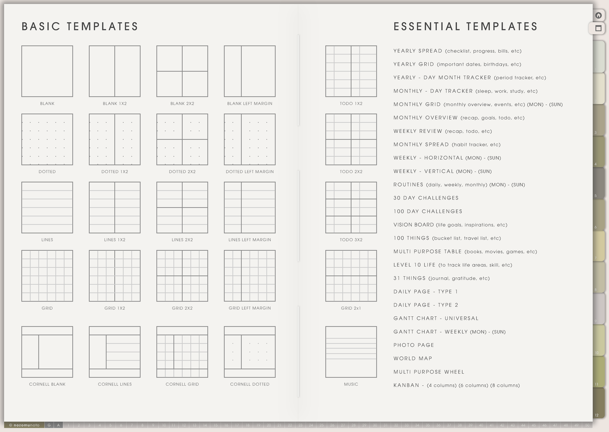 BASIC TEMPLATES FOR YEARLY & MONTHLY PLANNING (Checklist, Grids) - Studocu