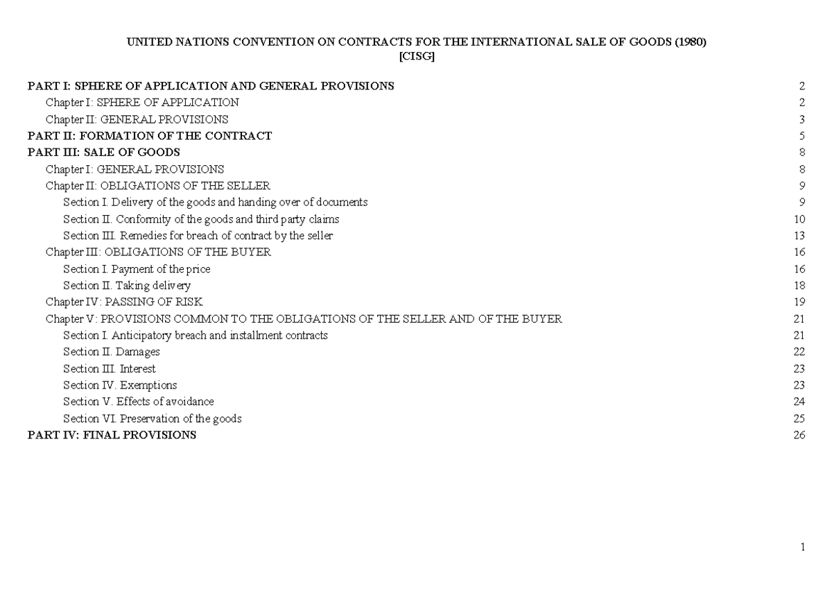 CISG 710524147: Study Notes on International Sales Contracts 1980 - Document Preview