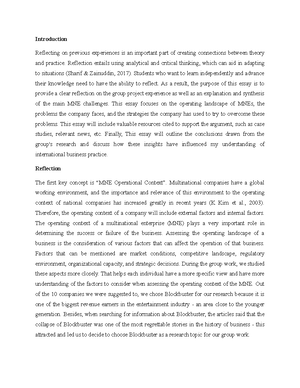 INB Reflective Essay - HO Nguyen KHOI - Assignment 2 - Individual ...