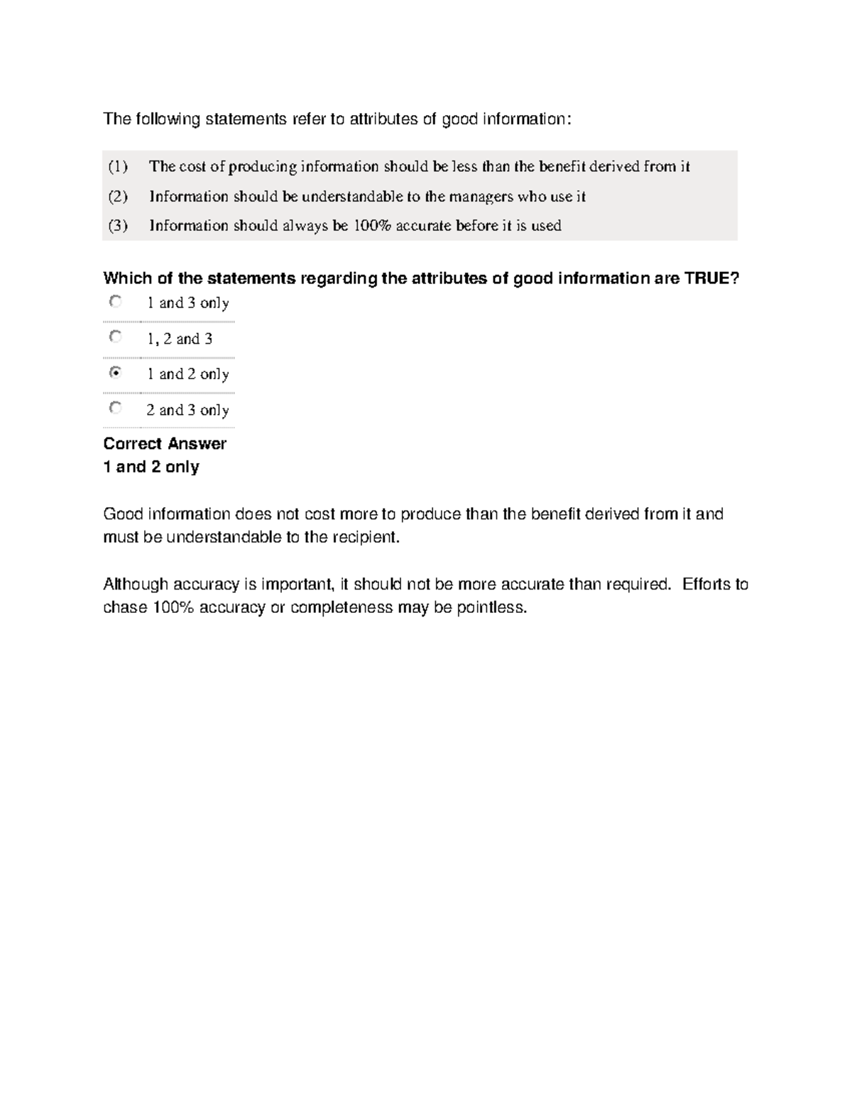 Mock Exam 1 - Attributes of Good Information and Big Data Analysis ...