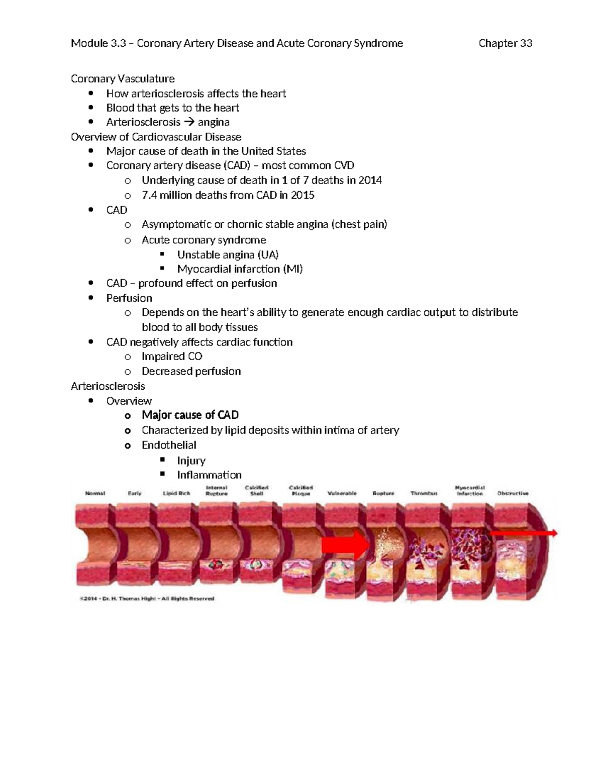 Module 3.3: Coronary Artery Disease & Acute Coronary Syndrome Overview ...