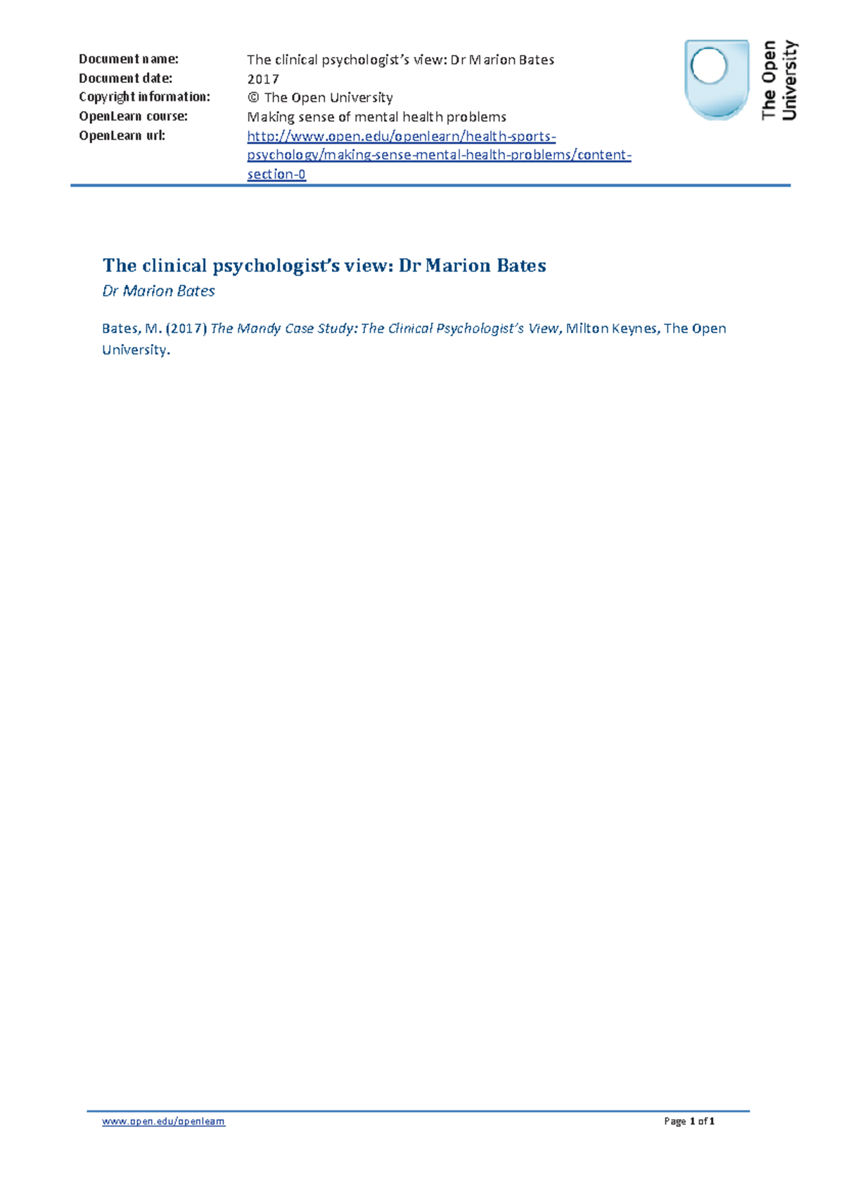 K314 Clinical Psychologist Insights: Dr. Marion Bates' Perspective ...