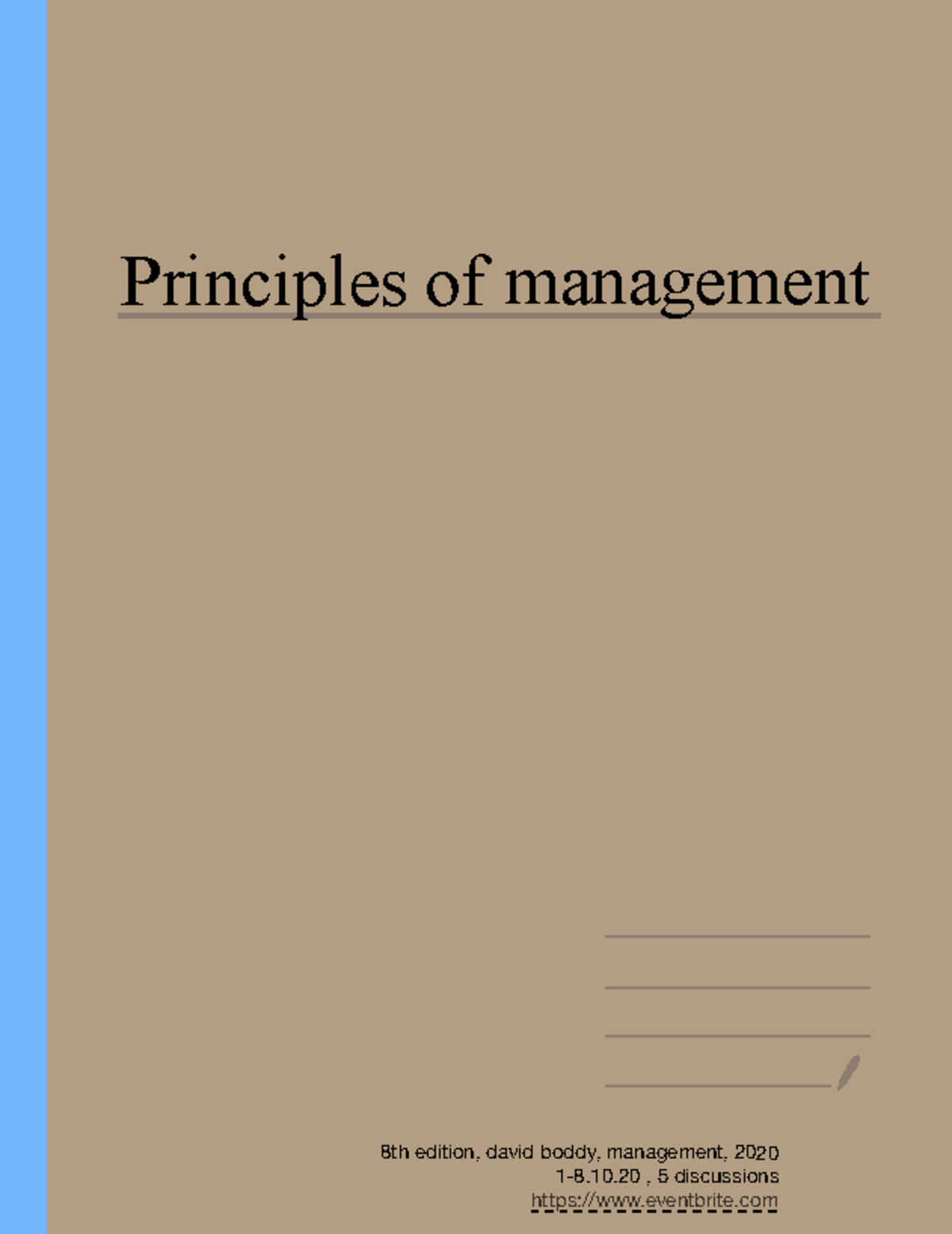 Principles of Management (MGT 101) - Key Concepts and Theories Summary ...