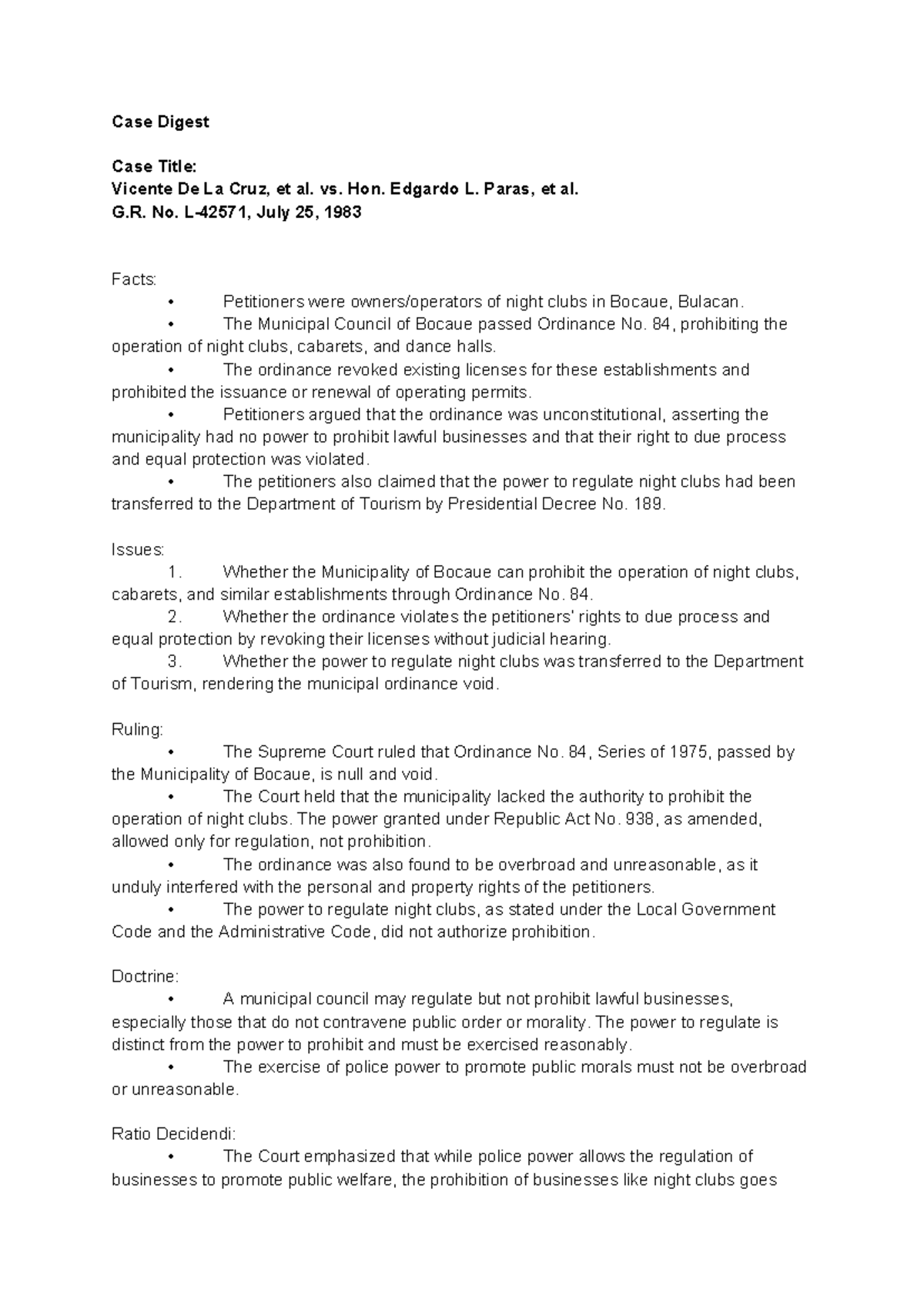 Case Digest: Constitutional Law Cases and Rulings (Consti) - Studocu