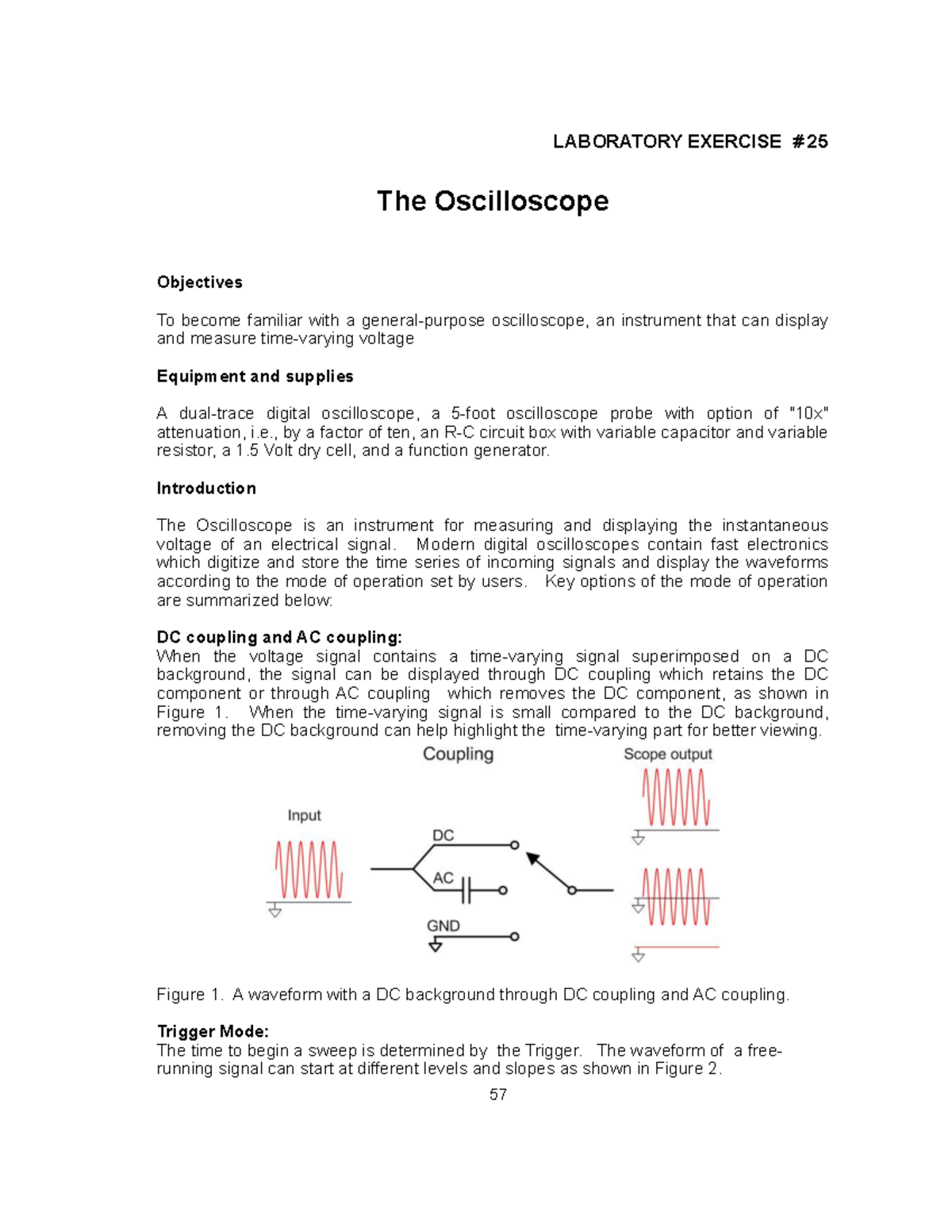 LAB 25: Understanding the Oscilloscope - Phys Lab Manual - Studocu