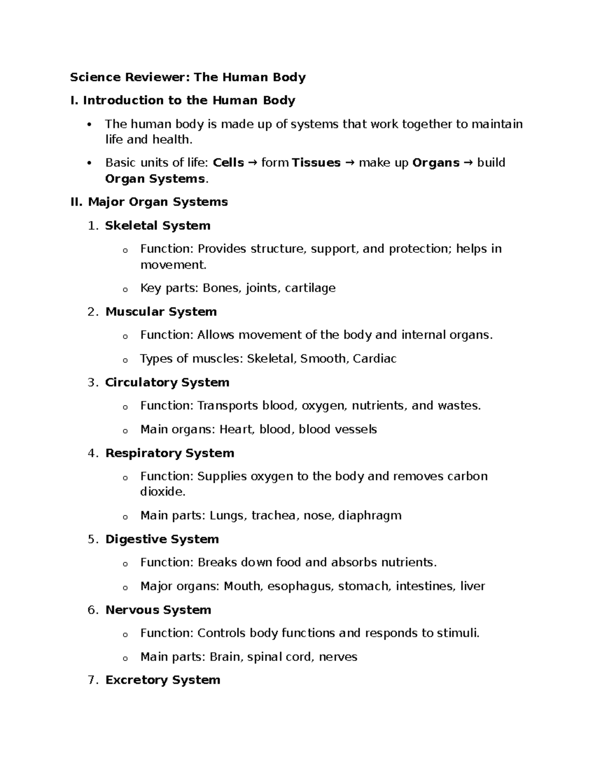 Science Reviewer - notes for you help it can help - Science Reviewer ...