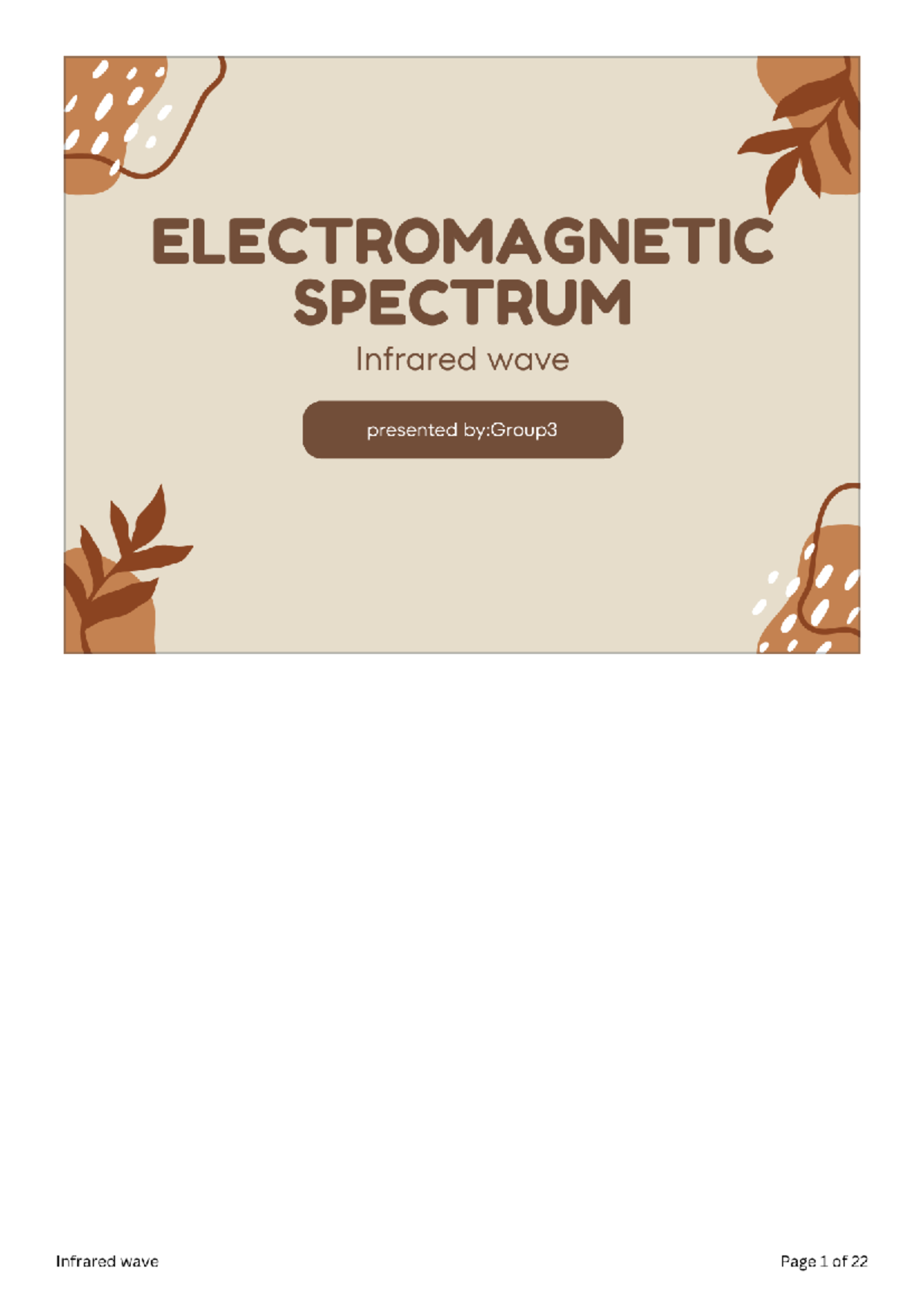 ELECTROMAGNETIC SPECTRUM: Infrared Waves Overview (Course 20250907 ...