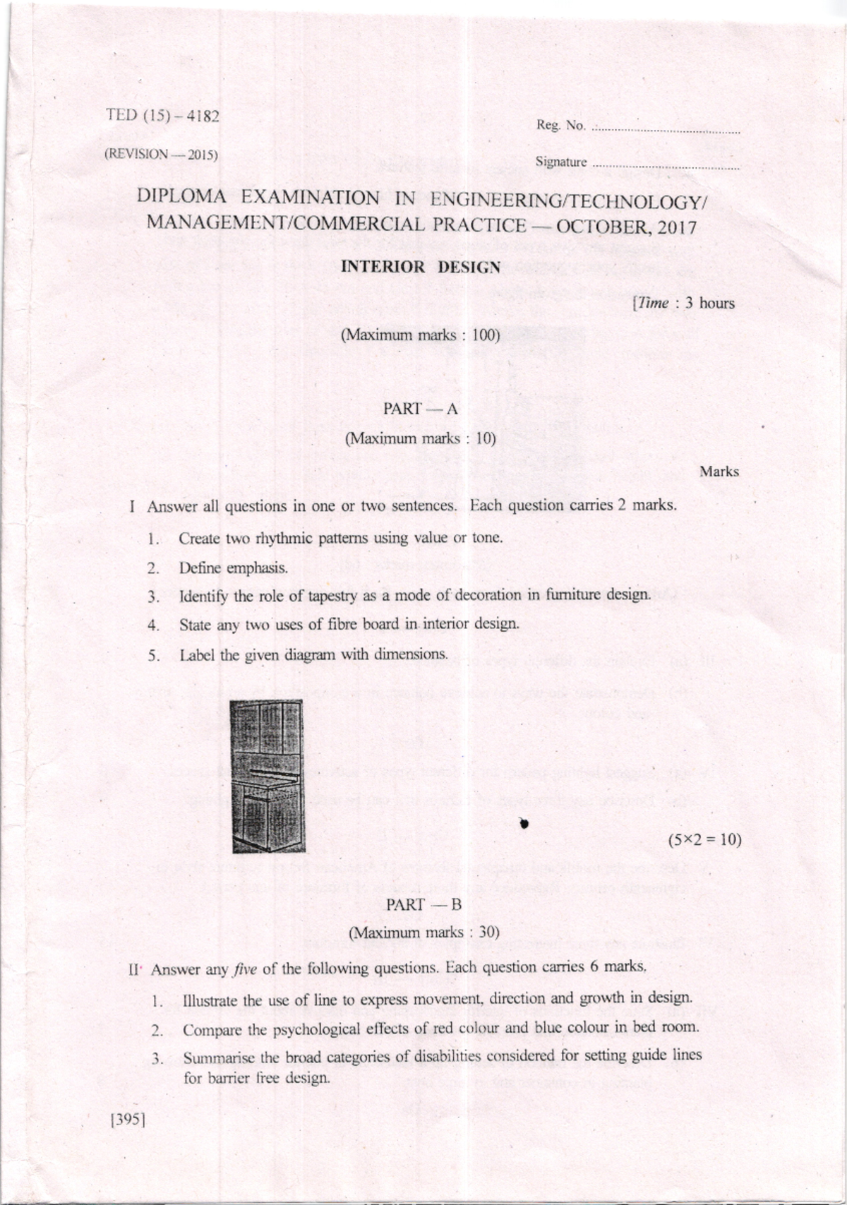 4182 - Management Interior Design Practice Question Papers (OCT 2017 ...