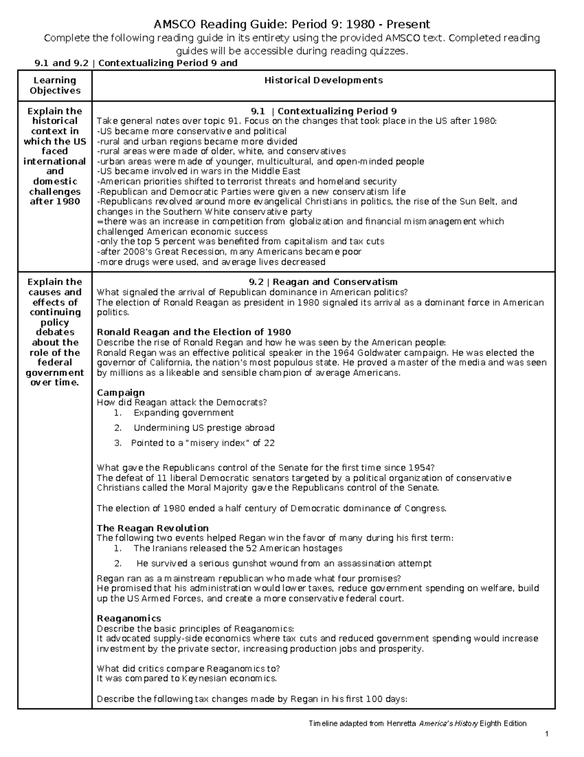 AMSCO Reading Guide for Period 5 (1844-1877) - APUSH Study Notes - Studocu