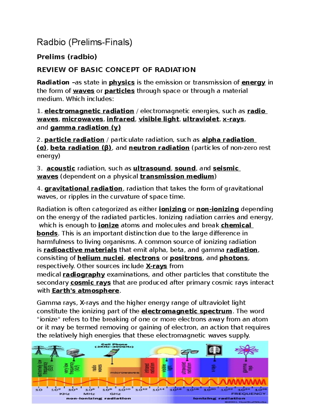 Radiation Biology Review Notes for Radbio Prelims-Finals - Studocu