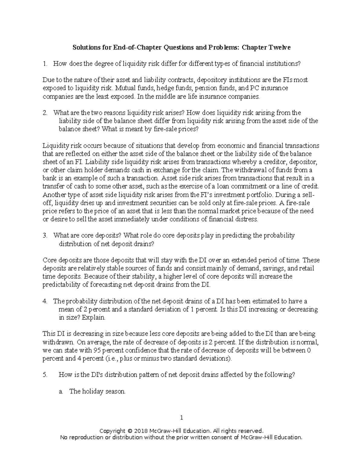 Solution Textbook Chapter 12 - Solutions for End-of-Chapter Questions ...