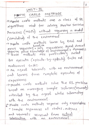[Solved] Notes for JNTUH R18 CSEAIML Reinforcement Lerning UnitI ...